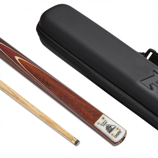 Executive Snooker Cue 2 Piece 17oz 9.5mm Tip in Svartur Cue Case