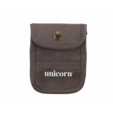 Accessory Pouch - Grey Flocked Leather