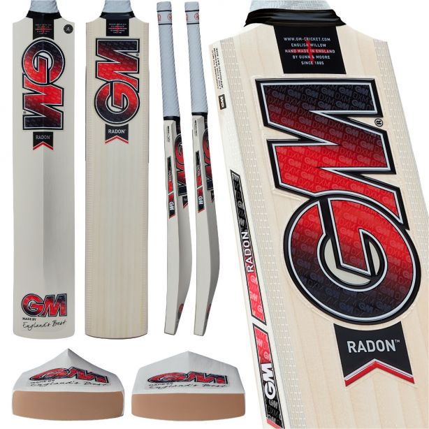 GM Radon Cricket Bat — Prime English Willow · SH Senior Full Size · DXM · ToeTek 